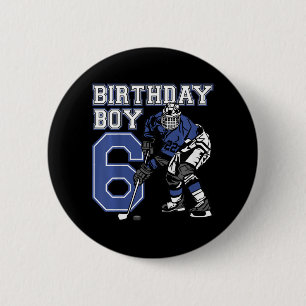 Kids 6 Year Old Ice Hockey Themed Birthday Party 6 Button