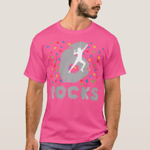 Kids 6Th Birthday Climbing Six Year Old Rock Climb T-Shirt