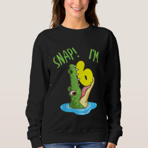 Kids 6th Birthday Crocodile Alligator 6 Years Old Sweatshirt