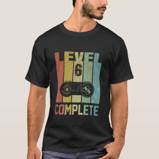 Kids 6Th Birthday For Gamer 6 Years Old - Retro Bi T-Shirt