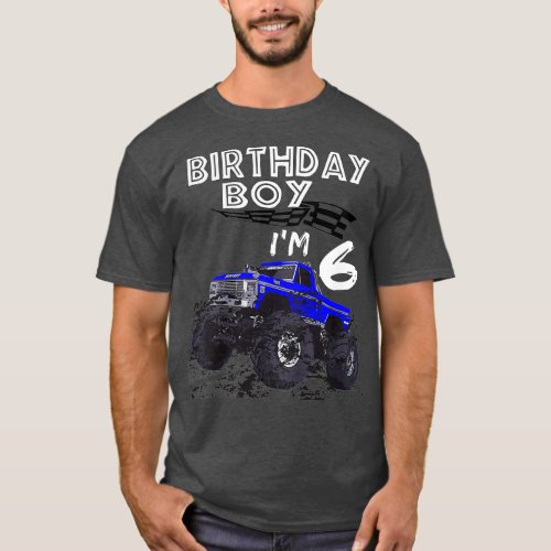 Kids 6th Birthday Racing Car Truck Costume  Boys T_Shirt