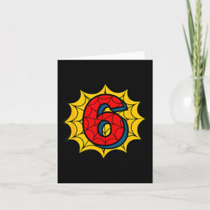 Kids 6th Birthday Sder Theme Party 6 Year Old Boys Card