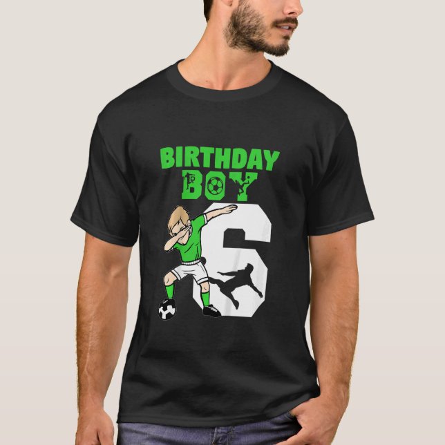 Kids 6th Birthday Soccer  6 Year Old Soccer Player T-Shirt (Front)
