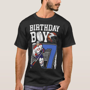 Kids 7 Year Old Ice Hockey Themed Birthday Party 7 T-Shirt