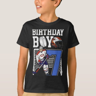 Kids 7 Year Old Ice Hockey Themed Birthday Party 7 T-Shirt