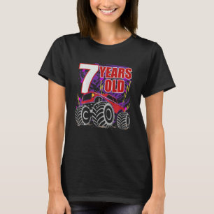 Kids 7 Years Birthday Monster Truck For Boys And G T-Shirt