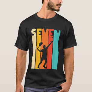Kids 7rd Birthday Tennis Player Retro 7 Years Old  T-Shirt