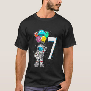 Kids 7th Birthday Astronaut Birthday Boy Galaxy Ou T-Shirt