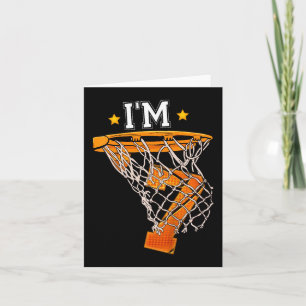 Kids 7th Birthday Basketball  I'm 7 Boy Girl 6th B Card