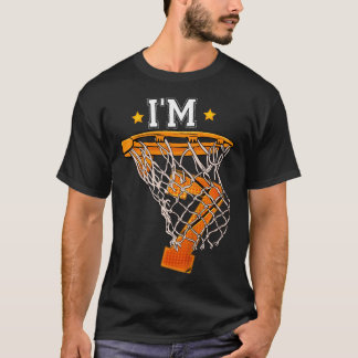 Kids 7th Birthday Basketball I'm 7 Boy Girl 6th B T-Shirt