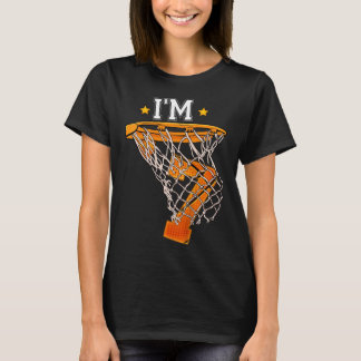 Kids 7th Birthday Basketball I'm 7 Boy Girl 6th B T-Shirt