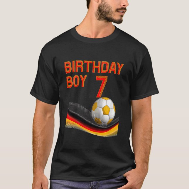 Kids 7th Birthday Boy Soccer Ball 7 Years Old Kids T-Shirt (Front)