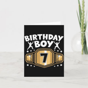 Kids 7th Birthday Boy Wrestling 7 Year Old Card