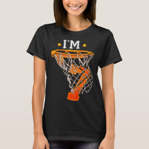 Kids 7th Birthday Bysketbyll Im 7 Boy Girl 6th Bi  T-Shirt
