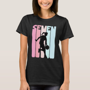 Kids 7th Birthday Retro Basketball  Girls 7 Years T-Shirt