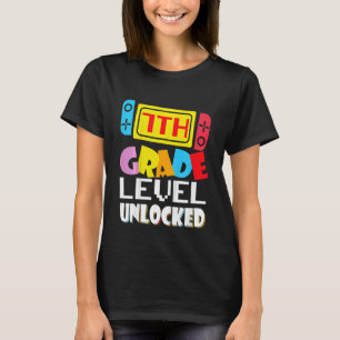 Kids 7th Grade Level Unlocked Video Gamer Back To T-Shirt