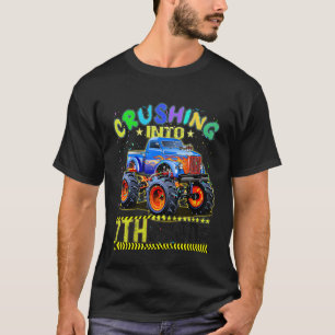 Kids 7th Grade Monster Truck Ready To Crush First T-Shirt