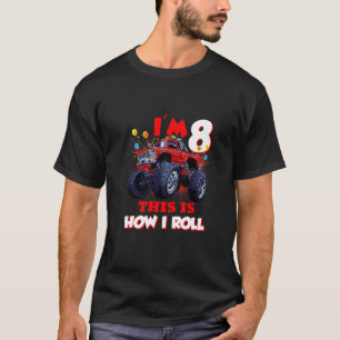 Kids 8 Year Old  8th Birthday Boy Kids Toddler Mon T-Shirt