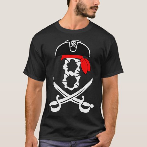 Kids 8 Year Old 8th Pirate Sword Birthday Party Th T_Shirt