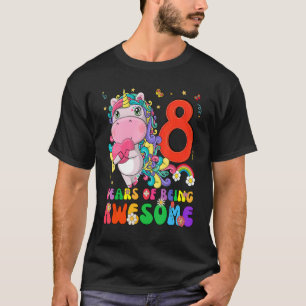 Kids 8 Year Old Girls Teens Unicorn 8th Birthday T-Shirt