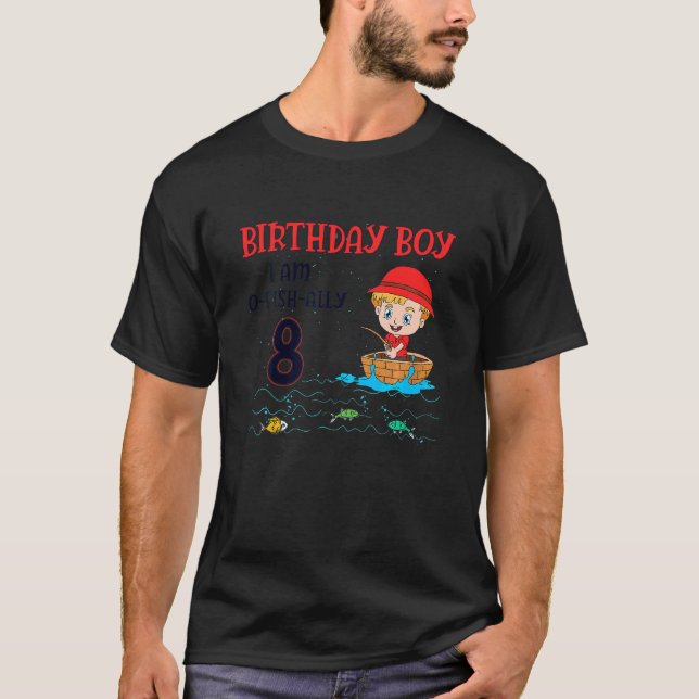 Kids 8 Year Old Little Fisherboy Fishing Children  T-Shirt (Front)