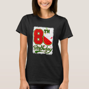 Kids 8 Years Old Watermelon Tropical Fruits 8th B T-Shirt