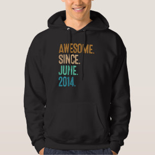 Kids 8th birthday Awesome since June 2014 Hoodie