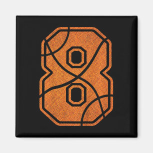 Kids 8th Birthday Basketball Boys Kids  Magnet