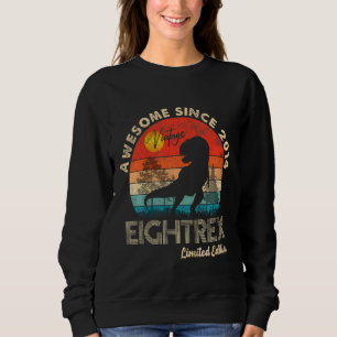 Kids 8th Birthday Dinosaur 8 Year Old Awesome Sinc Sweatshirt