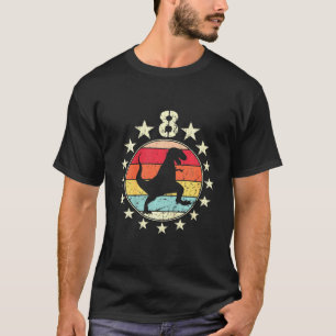 Kids 8th Birthday Dinosaur Eighth 8 Year Old Birth T-Shirt