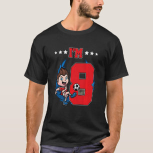 Kids 8th Birthday Soccer Boy Football Kids T-Shirt