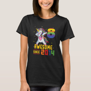 Kids 8th Birthday Unicorn Dabbing 8 8Years Old Gi T-Shirt
