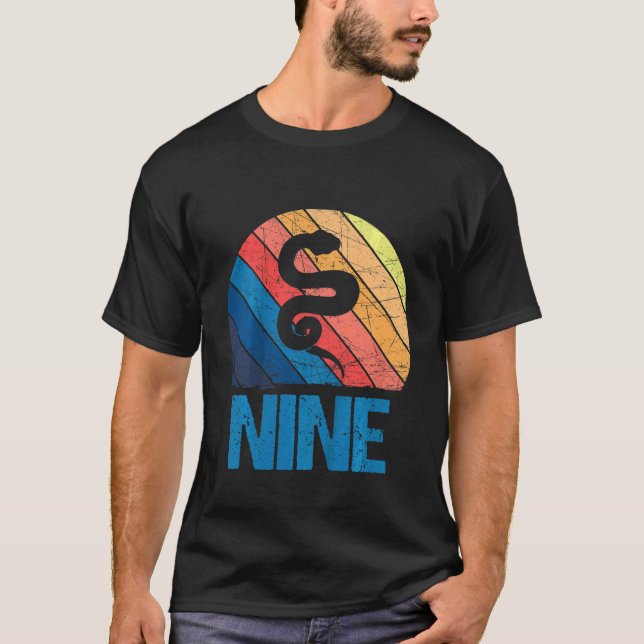 Kids 9 Year Old 9th Birthday Snake Reptile Boys Gi T-Shirt (Front)
