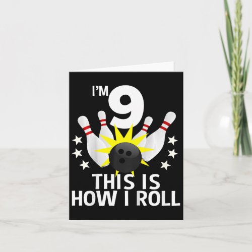 Kids 9 Year Old Bowling Birthday Party Shirt How I