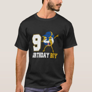 Kids 9 Year Old Dabbing Volleyball 9th Birthday B T-Shirt