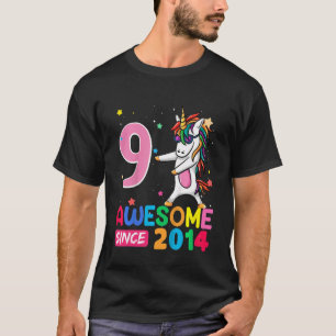 Kids 9 Year Old Girls Teens Unicorn 9th Birthday T-Shirt