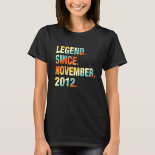 Kids 9th Birthday 9 Year Old Legend Since Novembe T-Shirt