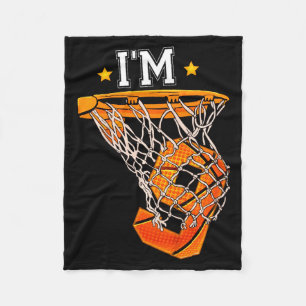 Kids 9th birthday basketball 9 boy girl 6th b t fleece blanket