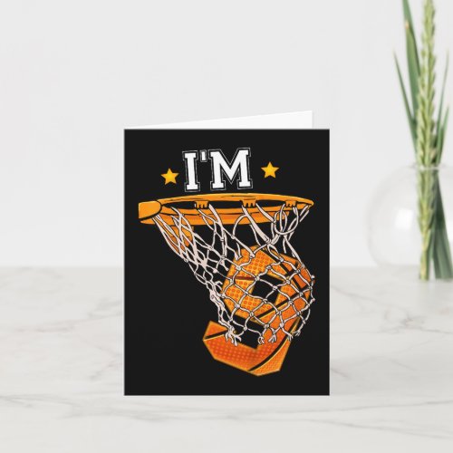 Kids 9th Birthday Basketball  Im 9 Boy Girl 6th B Card