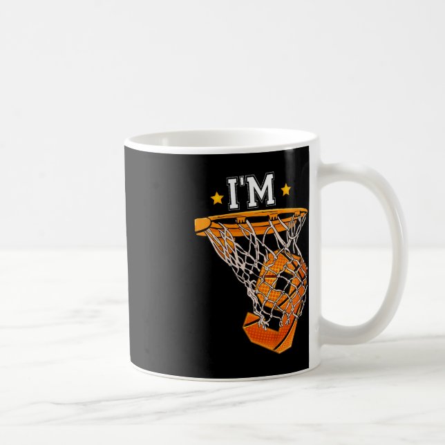 Kids 9th Birthday Basketball  I'm 9 Boy Girl 6th B Coffee Mug (Right)