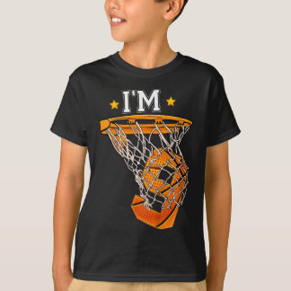 Kids 9th Birthday Basketball I'm 9 Boy Girl 6th B T-Shirt