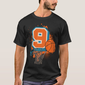 Kids 9Th Birthday Boy Basketball Player Basketball T-Shirt