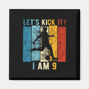 Kids 9th Birthday Boy Soccer 9 Year Old Birthday B Magnet
