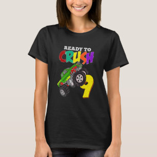 Kids 9th Birthday Boys Monster Truck 9 Year Old Ra T-Shirt