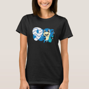 Kids 9th Birthday Boys Shark 9 years Old Ocean Sha T-Shirt