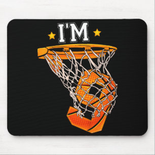 Kids 9th Birthday Bysketbyll Im 9 Boy Girl 6th Bi Mouse Pad