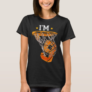 Kids 9th Birthday Bysketbyll I'm 9 Boy Girl 6th Bi T-Shirt