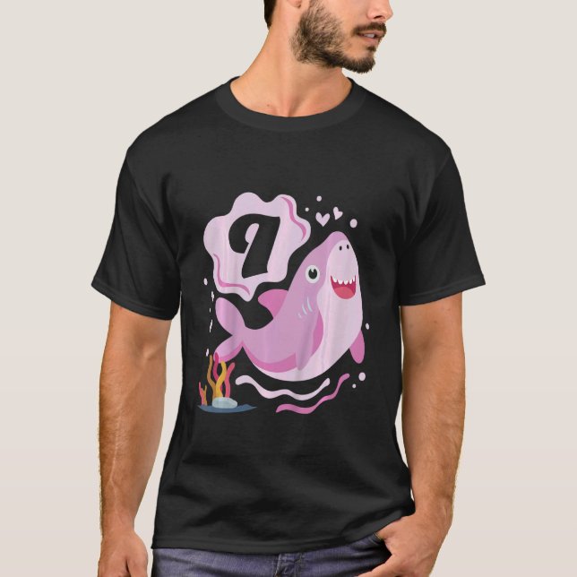Kids 9th Birthday Girls Shark 9 years Old Ocean Sh T-Shirt (Front)