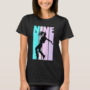 Kids 9th Dance Birthday for Girls Hiphop Dancer Br T-Shirt