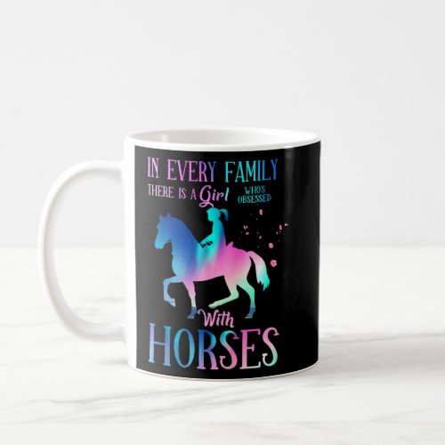 Kids A Girl Who Obsessed With Horses Horse Baby Fa Coffee Mug